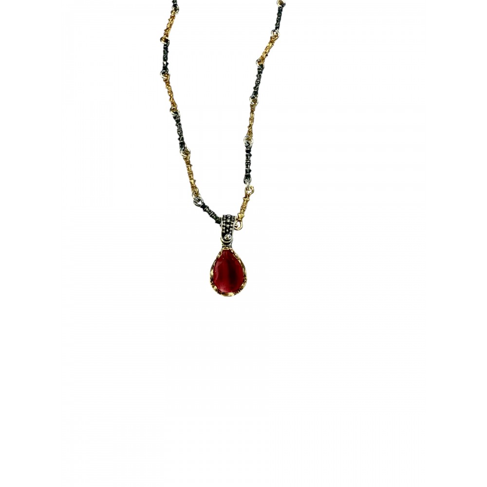 DIMITRIOS EXCLUSIVE 925 Ασήμι Μενταγιόν με Swarovski πέτρα και τρίχρωμη αλυσίδα M48 DIMITRIOS EXCLUSIVE 925 Ασήμι Μενταγιόν με Swarovski πέτρα και τρίχρωμη αλυσίδα M48