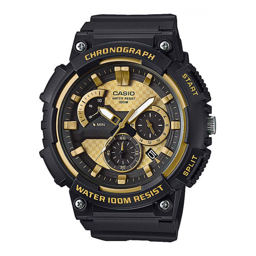 CASIO Collection Chronograph Black Rubber Strap MCW-200H-9AVEF CASIO Collection Chronograph Black Rubber Strap MCW-200H-9AVEF