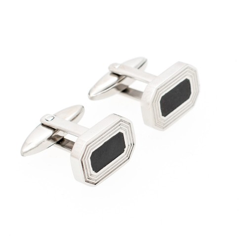 VISETTI Μανικετόκουμπα Ατσάλινα Μαύρα MJ-MN010B