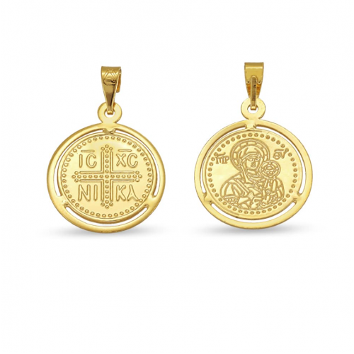 9K Χρυσό Κωνσταντινάτο Διπλής Όψεως MK1204BP