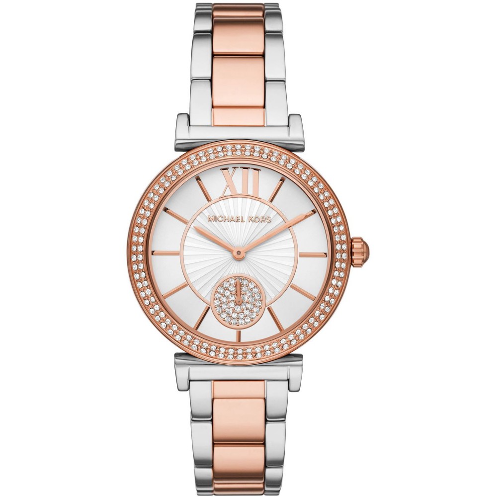 Michael KORS Abbey Crystals Two Tone Stainless Steel Bracelet MK4616