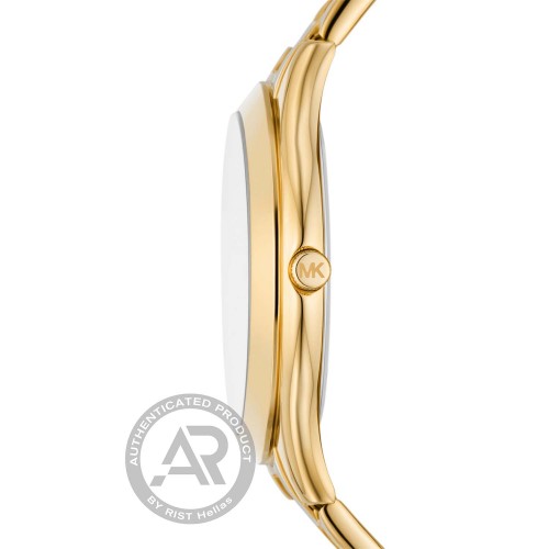 MICHAEL KORS Slim Rynway Με Χρυσό Μπρασελέ από Ανοξείδωτο Ατσάλι MK4732