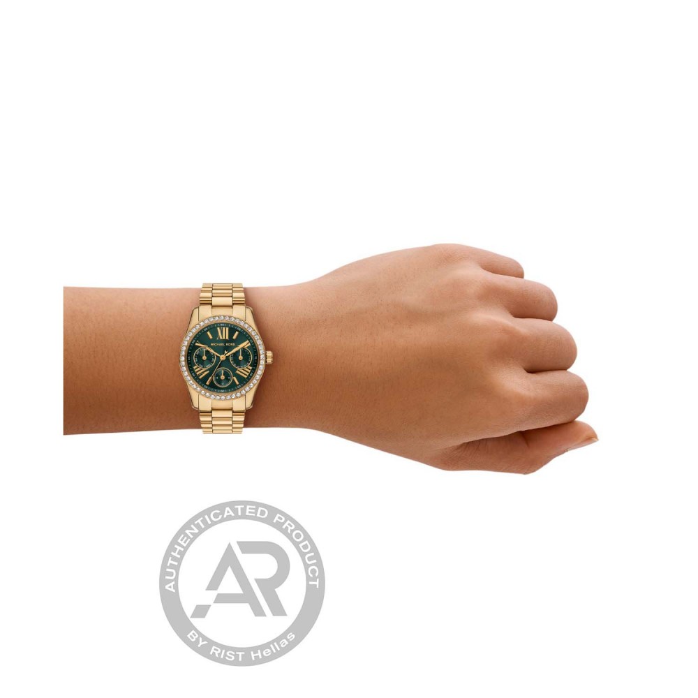 MICHAEL KORS Lexington Crystals Με Χρυσό Μπρασελέ από Ανοξείδωτο Ατσάλι MK4924