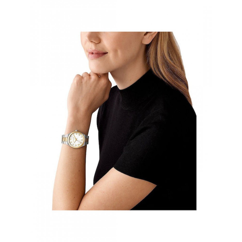 Michael KORS Lennox με Μπρασελέ από Ανοξείδωτο Ατσάλι δύο τόνων MK7464 Michael KORS Lennox με Μπρασελέ από Ανοξείδωτο Ατσάλι δύο τόνων MK7464
