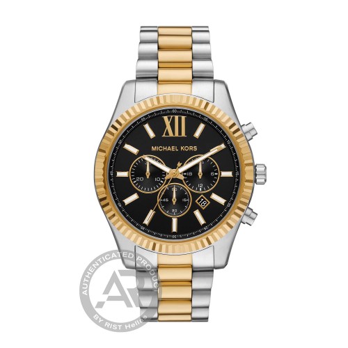 Michael KORS Lexington Ανδρικό με Μπρασελέ Δύο Τόνων από Ανοξείδωτο Ατσάλι MK9207 Michael KORS Lexington Ανδρικό με Μπρασελέ Δύο Τόνων από Ανοξείδωτο Ατσάλι MK9207