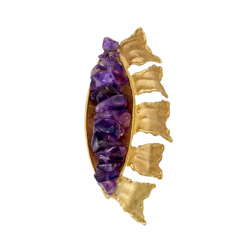 14K Χρυσό Μενταγιόν Χειροποίητο με Αμέθυστο MP553