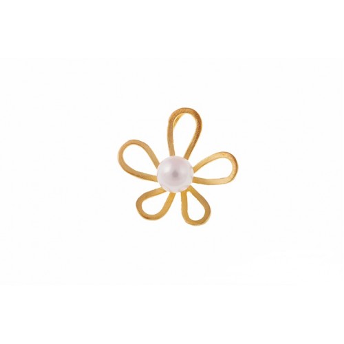 14K Χρυσό Μενταγιόν Λουλούδι με Μαργαριτάρι MT114VL