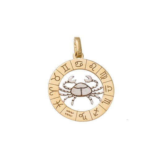 14K Χρυσό Μενταγιόν Ζώδιo "Καρκίνος" MT239ALSC