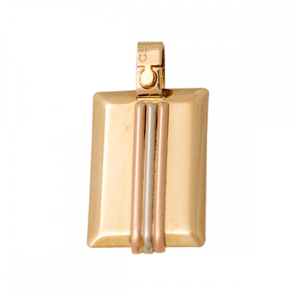 14K, Χρυσό Μενταγιόν Τριχρωμία, MT316KN1