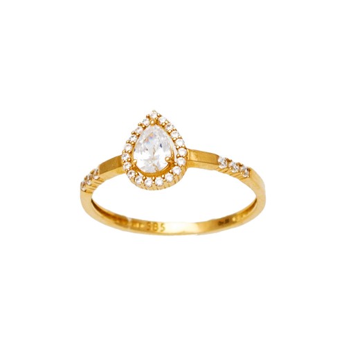 14K Χρυσό Δαχτυλίδι με Ζιργκόν N2233-D1