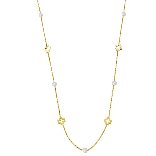 14K Χρυσό Κολιέ με Μαργαριτάρια M1536