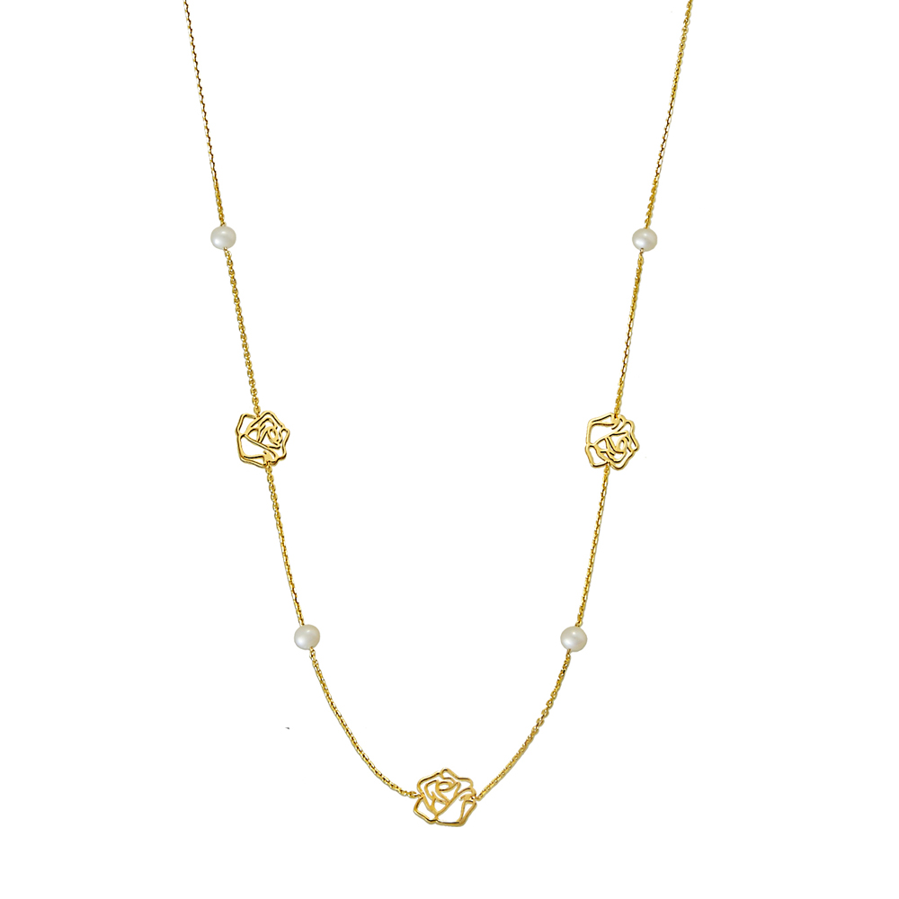 14K Χρυσό Κολιέ με Μαργαριτάρια MJ156