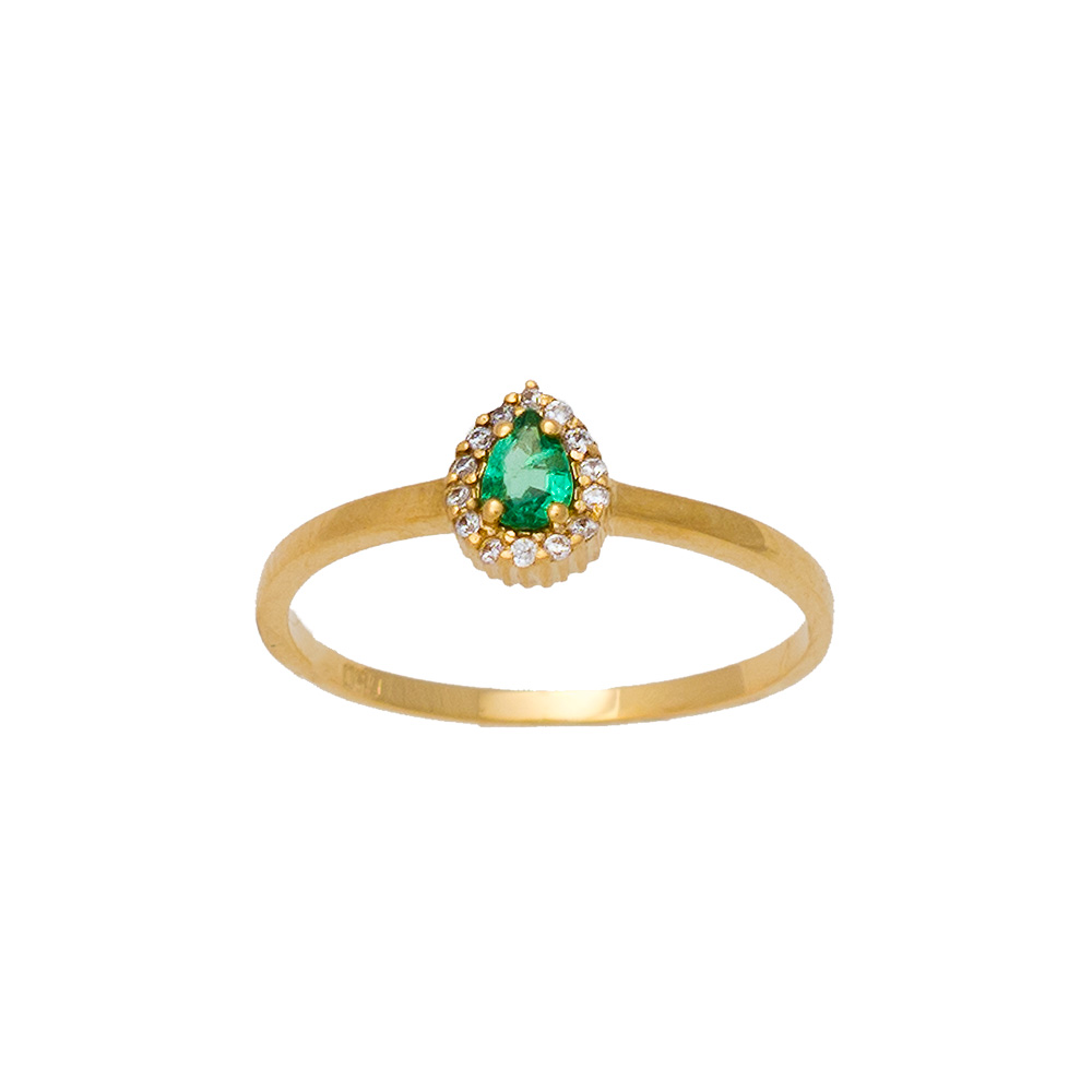 14K Χρυσό Δαχτυλίδι με Σμαράγδι & Ζιργκόν DOAX1756 14K Χρυσό Δαχτυλίδι με Σμαράγδι & Ζιργκόν DOAX1756