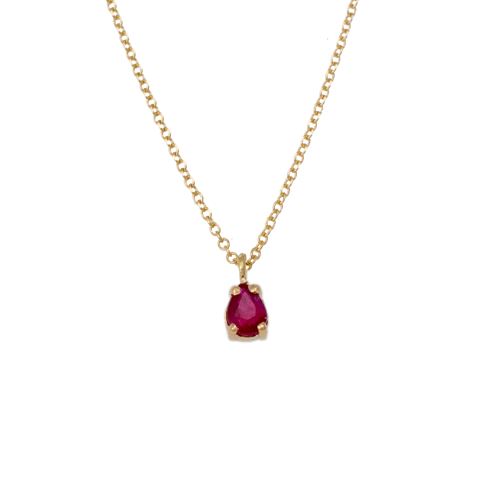 18K Χρυσό Κολιέ με Ρουμπίνι OAX1827-KL