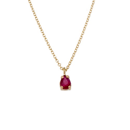 18K Χρυσό Κολιέ με Ρουμπίνι OAX1827-KL