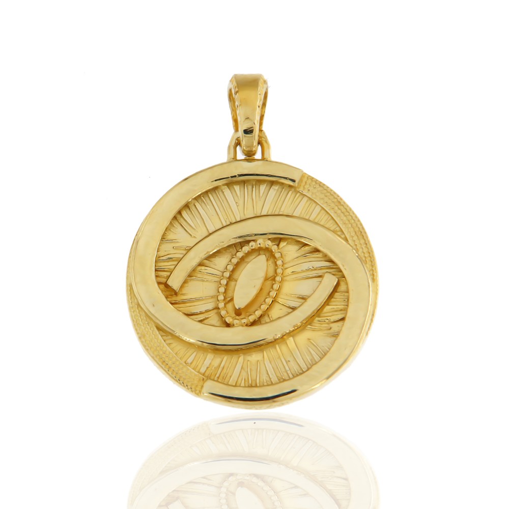 14K Χρυσό Κωνσταντινάτο Διπλής Όψεως P496KR 14K Χρυσό Κωνσταντινάτο Διπλής Όψεως P496KR