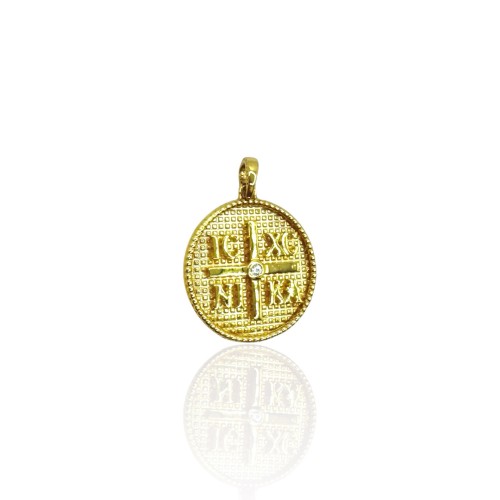 9K, Χρυσό, Κωνσταντινάτο, Διπλής Όψεως με Ζιργκόν, P567KR