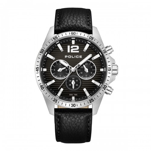 POLICE Cheter με Μαύρο Δερμάτινο Λουράκι PEWGF0040101