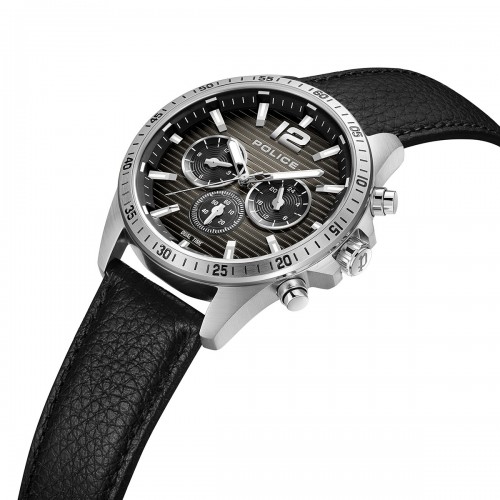 POLICE Cheter με Μαύρο Δερμάτινο Λουράκι PEWGF0040101