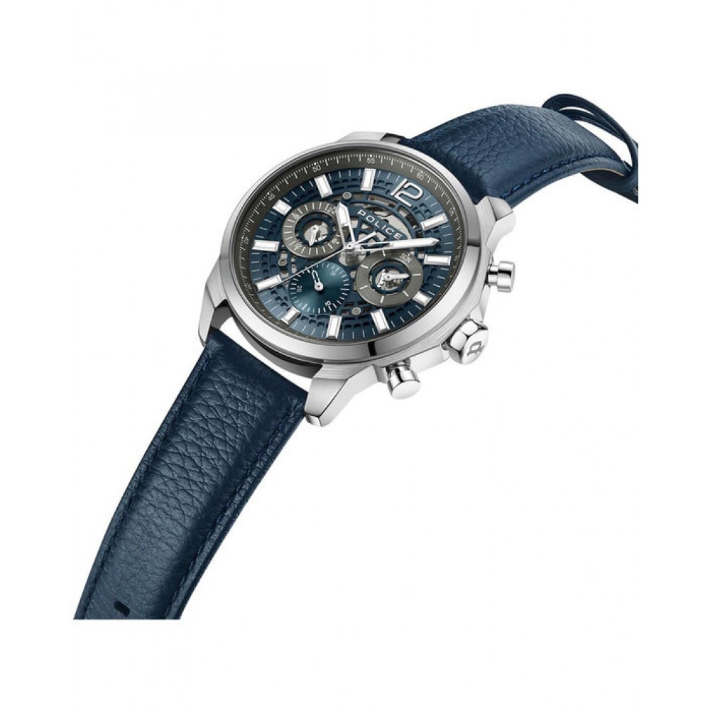 POLICE Menelik Blue Leather Strap PEWJF0004302