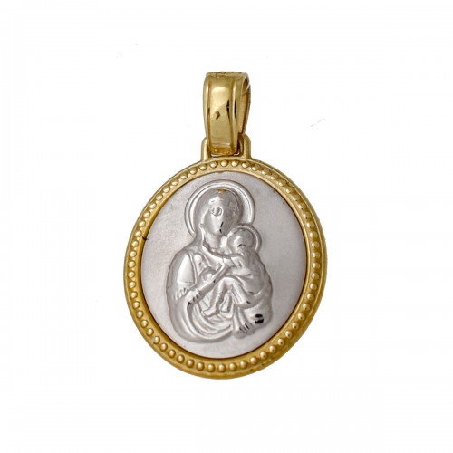 9K Χρυσό Κωνσταντινάτο Παναγίτσα PN142KK