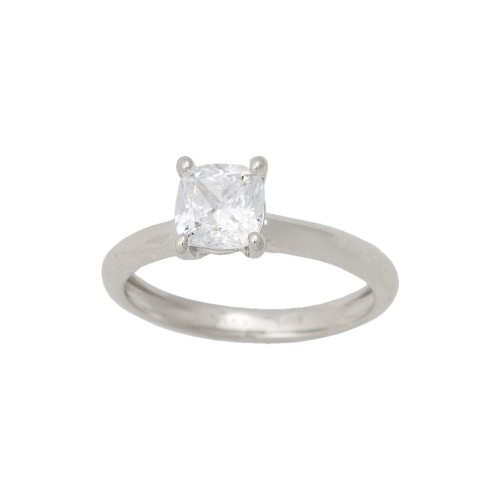 14K Λευκόχρυσο Δαχτυλίδι με Ζιργκόν R14-04