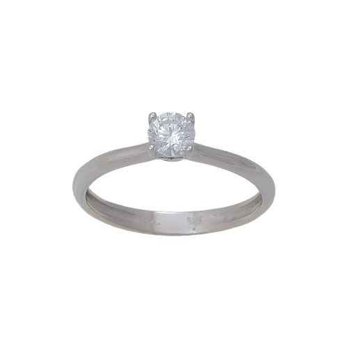 14K Λευκόχρυσο Δαχτυλίδι με Ζιργκόν R14-99W