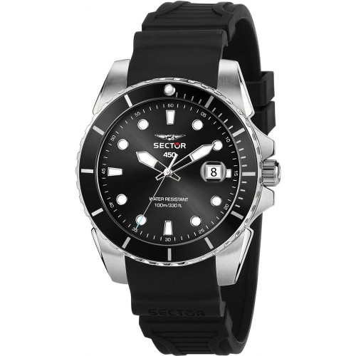 SECTOR 450 Black Rubber Strap R3251276002