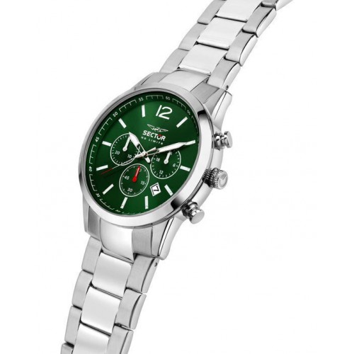 SECTOR 660 Χρονογράφος με Ασημί Μπρασελέ από Ανοξείδωτο Ατσάλι R3273617003