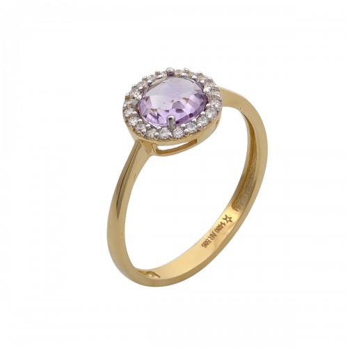 14K Χρυσό Δαχτυλίδι με Τοπάζι R5140O