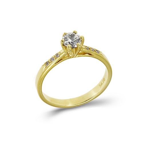 14K Χρυσό Δαχτυλίδι με Ζιργκόν AD156K