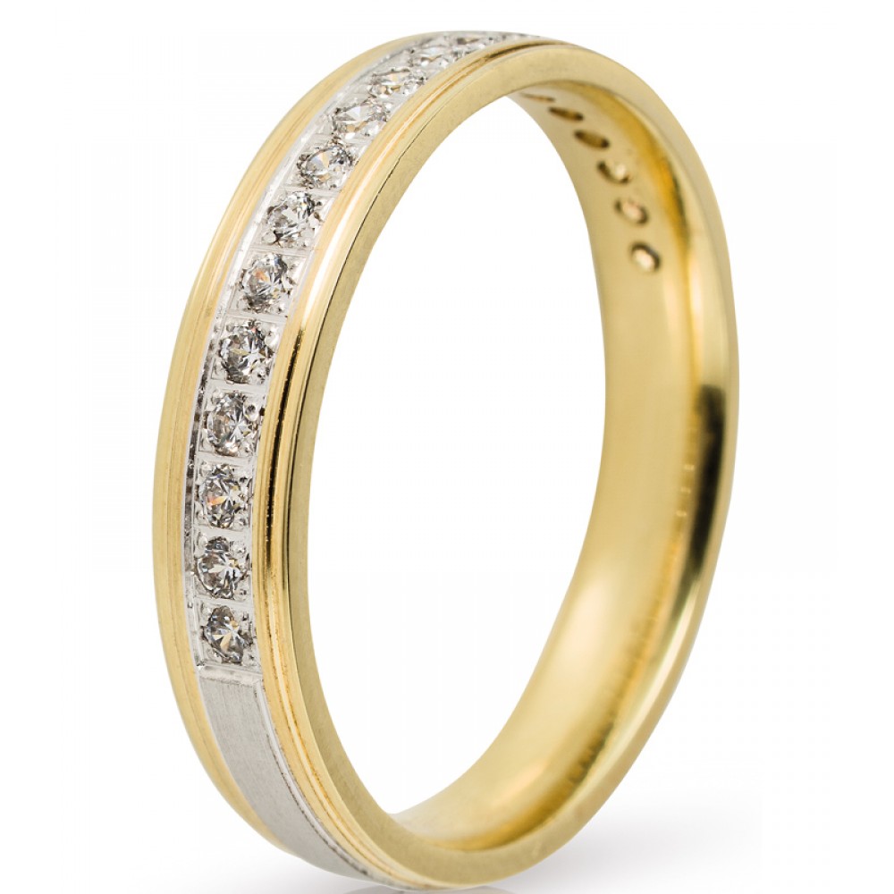 MASCHIO FEMMINA Eternity Χρυσές & Λευκόχρυσες Σετ Βέρες 9K or 14K or 18K GO008CZ