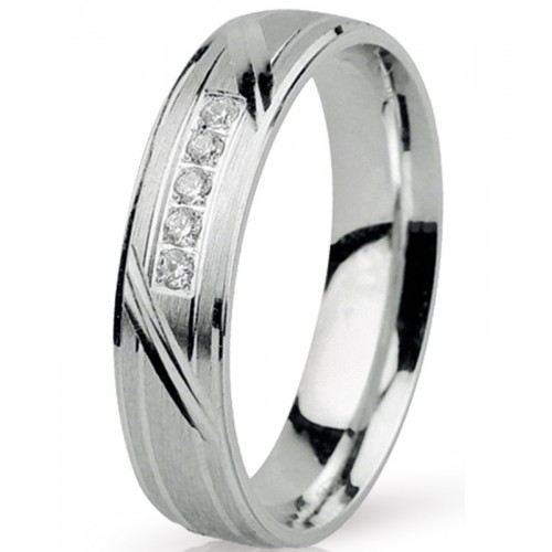 MASCHIO FEMMINA Eternity Λευκόχρυσες Σετ Βέρες 9K or 14K or 18K GO030CZ