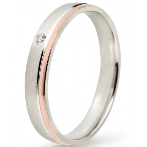 MASCHIO FEMMINA Eternity Ρόζ Χρυσές & Λευκόχρυσες Σετ Βέρες 9K or 14K or 18K F4422CZ