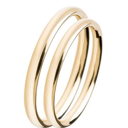 MASCHIO FEMMINA Slim Χρυσές Σετ Βέρες 9K or 14K or 18K SL02