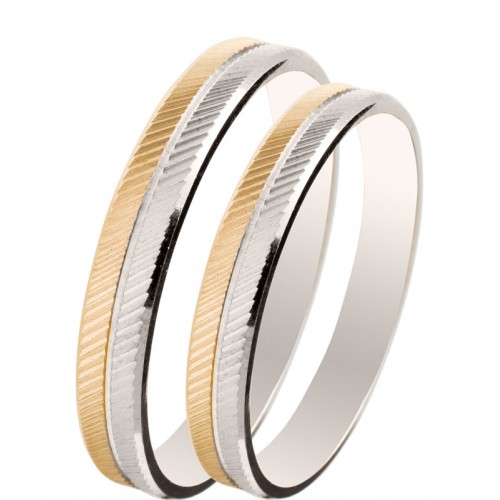 MASCHIO FEMMINA Slim Χρυσές & Λευκόχρυσες Σετ Βέρες 9K or 14K or 18K SL12