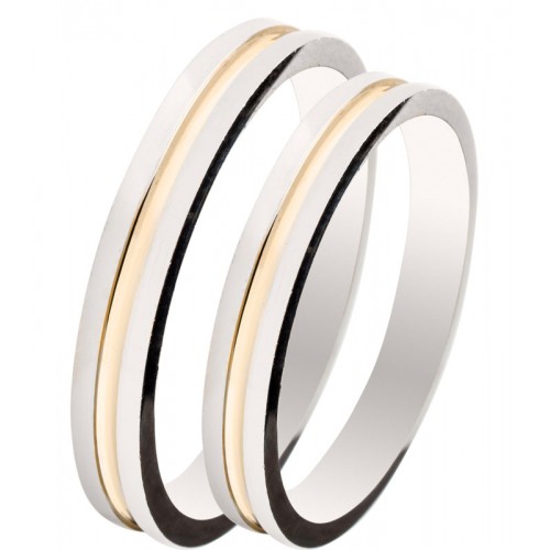 MASCHIO FEMMINA Slim Χρυσές & Λευκόχρυσες Σετ Βέρες 9K or 14K or 18K SL16