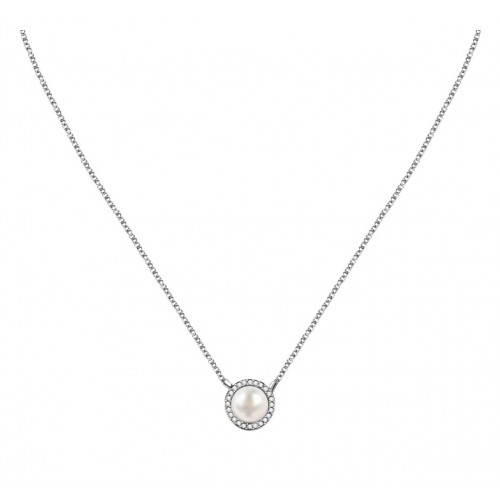 MORELLATO Κολιέ από Ασήμι 925, με Πέρλα και Λευκά Ζιργκόν SAER49