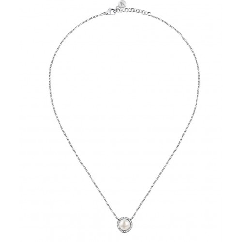 MORELLATO Κολιέ από Ασήμι 925, με Πέρλα και Λευκά Ζιργκόν SAER49