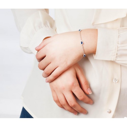 MORELLATO Βραχιόλι από Ασήμι 925, με Λευκά και Μπλε Ζιργκόν SAIW11