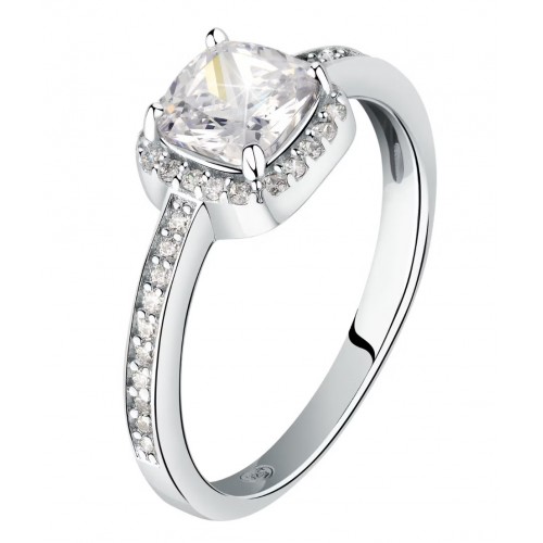 MORELLATO 925 Ασήμι Ροζέτα Δαχτυλίδι με Λευκά ζιργκόν SAIW116.16