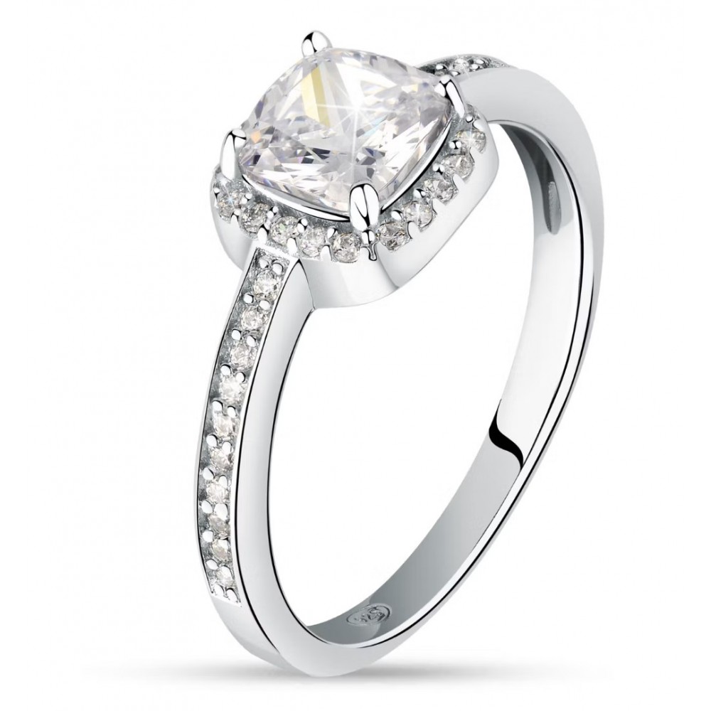 MORELLATO 925 Ασήμι Ροζέτα Δαχτυλίδι με Λευκά ζιργκόν SAIW116.16