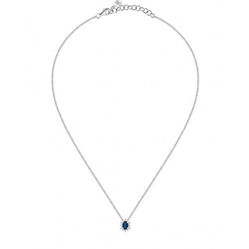 MORELLATO Κολιέ από Ασήμι 925, με Λευκά και Μπλέ Ζιργκόν SAIW150