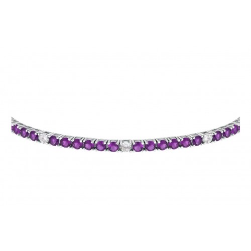 MORELLATO 925 Ασήμι Βραχιόλι με Μωβ Ζιργκόν SAIW225