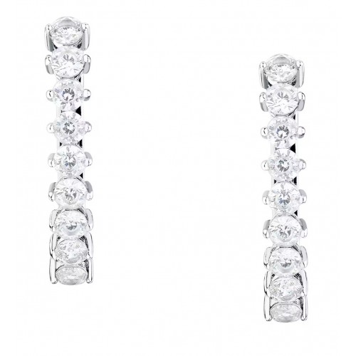 MORELLATO Σκουλαρίκια Κρίκοι 925 Ασήμι Με Λευκά Ζιργκόν SAIW265