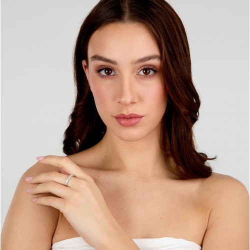 MORELLATO 925 Ασήμι Δαχτυλίδι με Λευκά ζιργκόν SAIW266.16