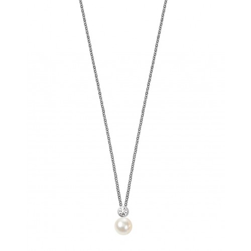 MORELLATO Κολιέ από Ασήμι 925, με Πέρλα και Λευκά Ζιργκόν SANH02