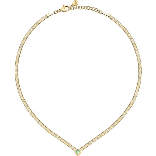 MORELLATO Κολιέ από Επιχρυσωμένο Ανοξείδωτο Ατσάλι με Ζιργκόν SAVY30