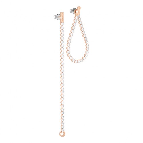 REBECCA Diana Earrings Rose Gold Tone Plated with Swarovski Crystals SDIORB05