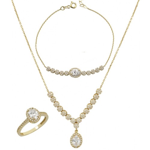 9K Χρυσό Δαχτυλίδι Ροζέτα με Ζιργκόν DK3004